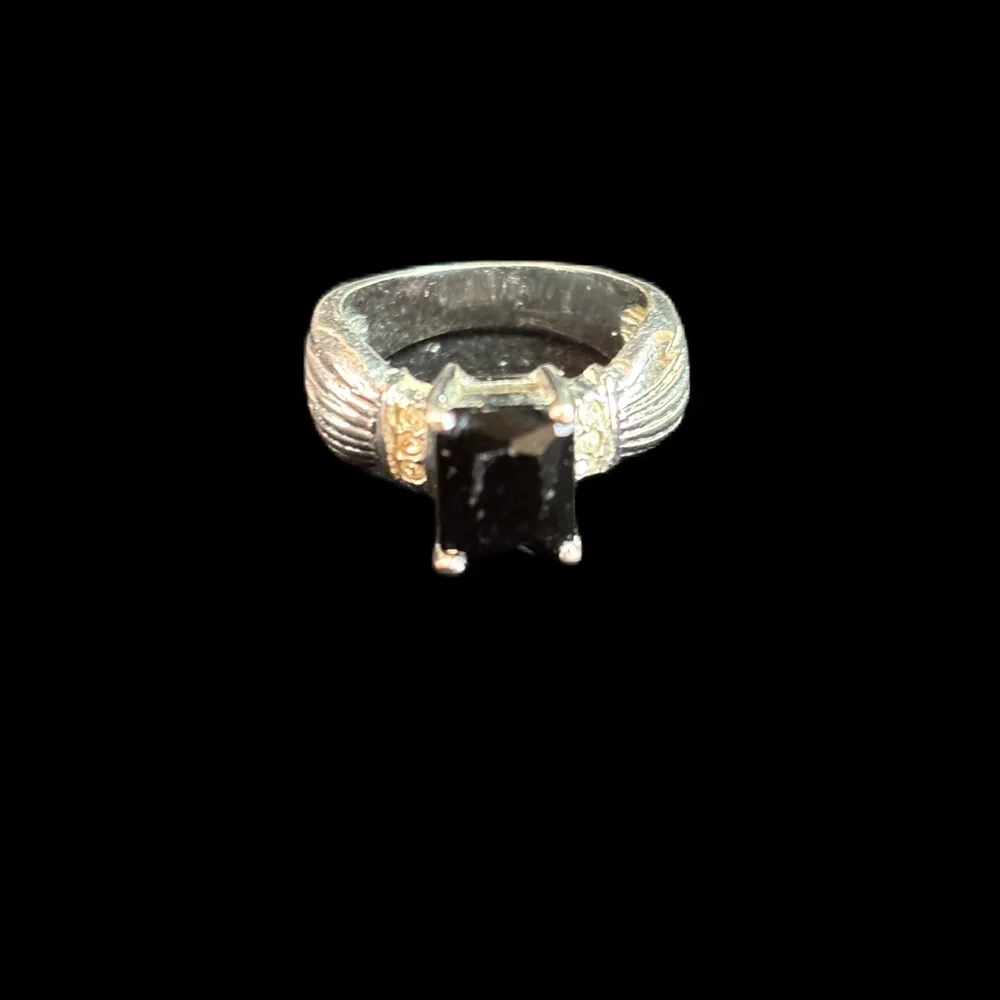 VTG Black and Silver Ring